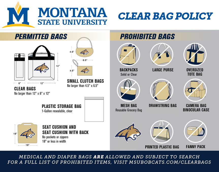 Clear Bags Commencement Montana State University